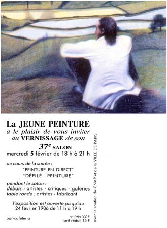 invitation "37ème Salon de la Jeune Peinture", Grand Palais - Paris