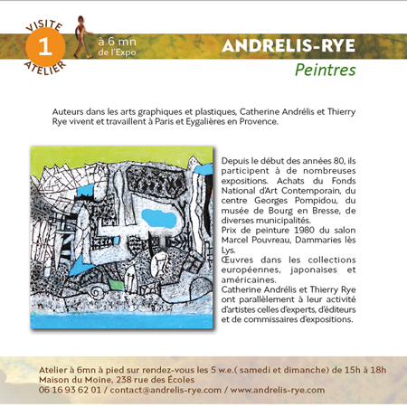 invitation Andrélis-Rye, Sous les feuilles d'automne N°4 ", 
          Eygalières, 5 octobre - 3 novembre 2019