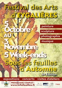 Programme Sous les feuilles d'automne N°4 ", 
          Eygalières, 5 octobre - 3 novembre 2019