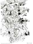 Plage, 24 mai 2003, encre de Chine sur papier, 65 x 50 cm