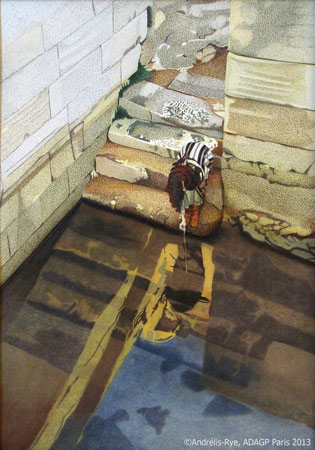 Glanum II, 2 mars 1983, feutre à l'eau sur papier, 102 x 73cm