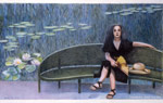 Femme sur un banc, 1er août 1987, pastel à la cire sur papier, 115 x 185 cm
