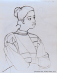 Portrait, 1988, crayon sur papier, 30 x 21 cm