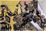 Chapelle, 1er juin 1996 huile et encre sur papier, 38 x 56 cm