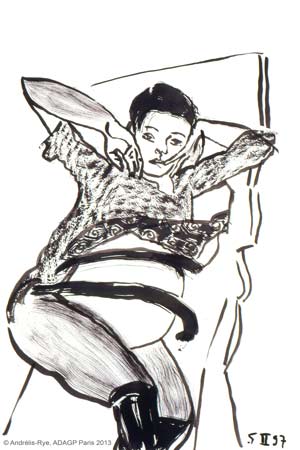 Geisha, 5 février 1997, encre sur papier