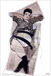 Geisha, 9 février 1997, encre sur papier, 151 x 106 cm